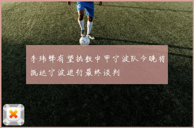 李玮锋有望执教中甲宁波队今晚将抵达宁波进行最终谈判